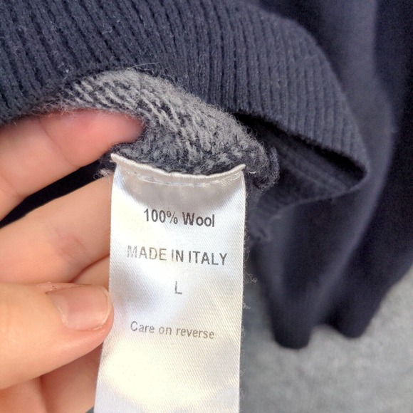 Franco Danti Cardigan Sweater Men's Multicolor Large Long Sleeve Wool Made Italy - Picture 9 of 12